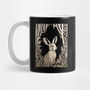 Minimalistic Rabbit Line Art Bunny Mug